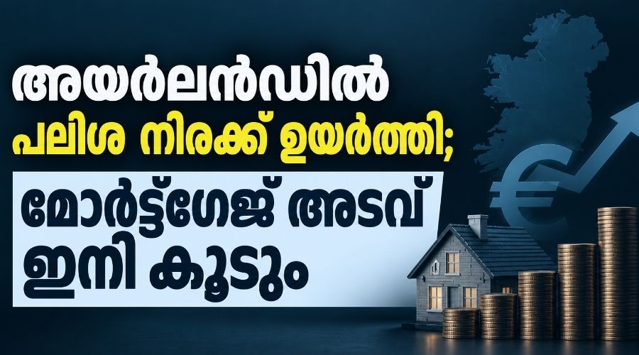 അയർലൻഡിൽ പലിശ നിരക്ക് ഉയർത്തി; മോർട്ട്ഗേജ് അടവ് ഇനി കൂടും