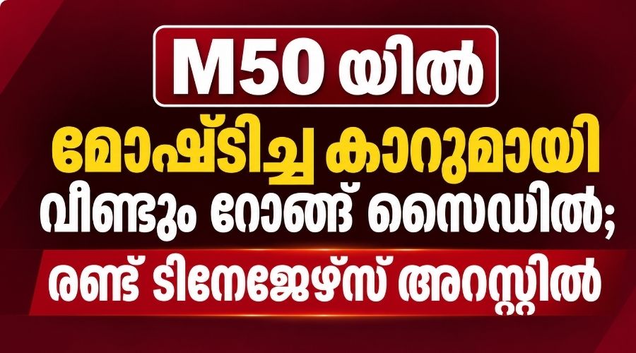 M50-യിൽ മോഷ്ടിച്ച കാറുമായി വീണ്ടും റോങ്ങ് സൈഡിൽ;ഗാർഡയുടെ കാറിനെ ഇടിച്ചു ;രണ്ട് ടീനേജേഴ്സ് അറസ്റ്റിൽ