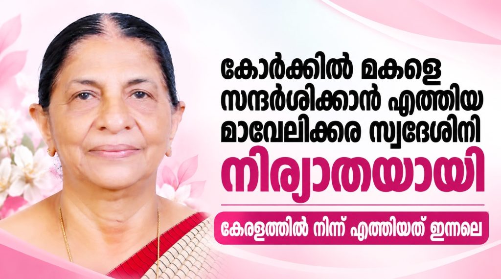 അയർലണ്ടിൽ  മകളെ സന്ദർശിക്കാൻ എത്തിയ മാവേലിക്കര സ്വദേശിനി നിര്യാതയായി; കേരളത്തിൽ നിന്ന് എത്തിയത് ഇന്നലെ